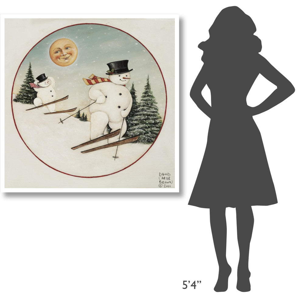 "Merry Lil Snowman" Digital Paper Print by David Carter Brown, 42"x42"