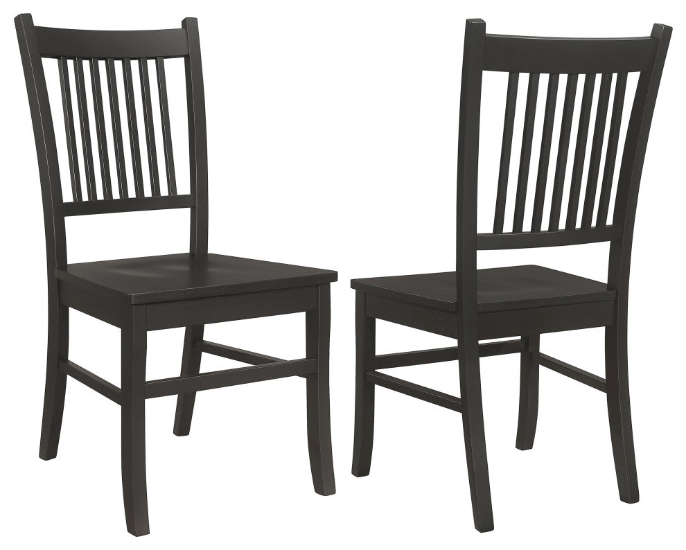 Marbrisa Wood Dining Side Chair Matte Black, Set of 2