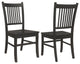 Marbrisa Wood Dining Side Chair Matte Black, Set of 2