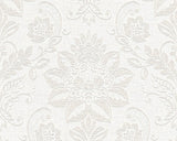 Ok6, Textile Natural Fresh Garden White Wallpaper Roll