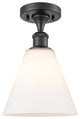 Innovations 516-1C-BK-GBC-81-LED 1 Light Semi-Flush Mount, Matte Black