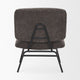 Nora Charcoal Fabric With Matte Black Metal Legs Accent Chair