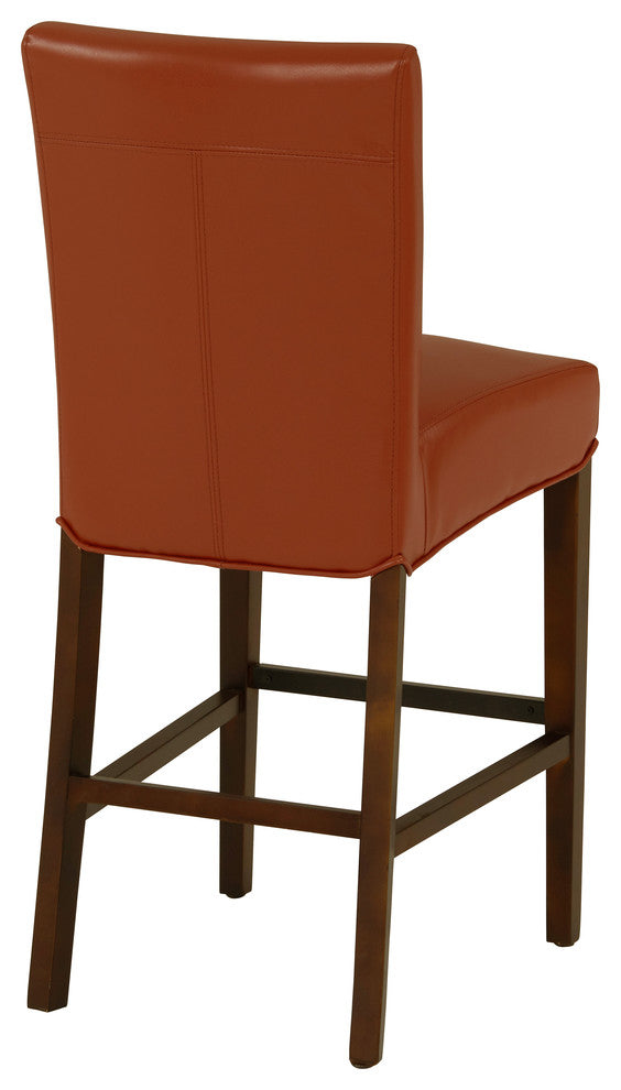 Milton Fabric Stool, Pumpkin, Counter Stool, Bonded Leather