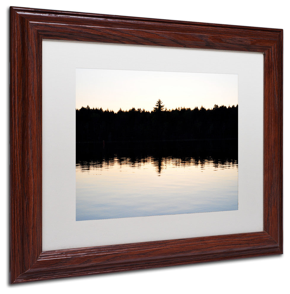 Nicole Dietz 'In The Shadows Of Sunset' Matted Art, Wood Frame, White, 14x11