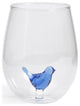 Two's Company Blue Bird Stemless Wine Glass (20 oz)