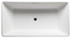 Malibu Pulau Rectangle Soaking Bathtub 64x34x24 Glossy White