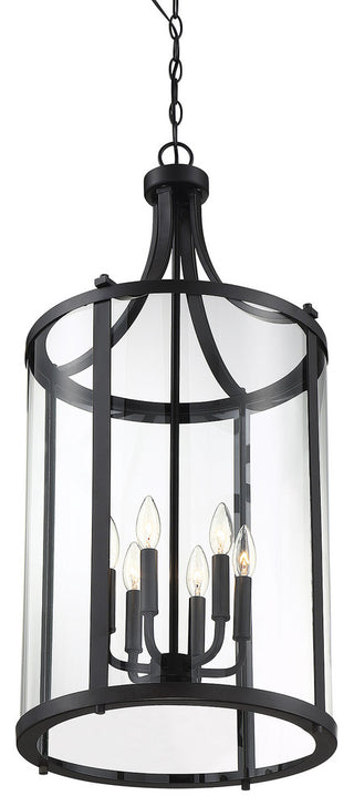 Penrose 6-Light Medium Foyer Lantern, Matte Black