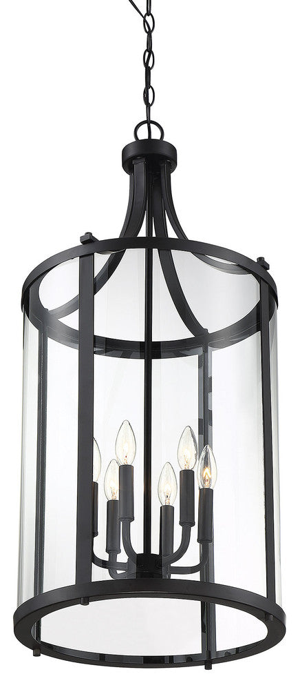 Penrose 6-Light Medium Foyer Lantern, Matte Black
