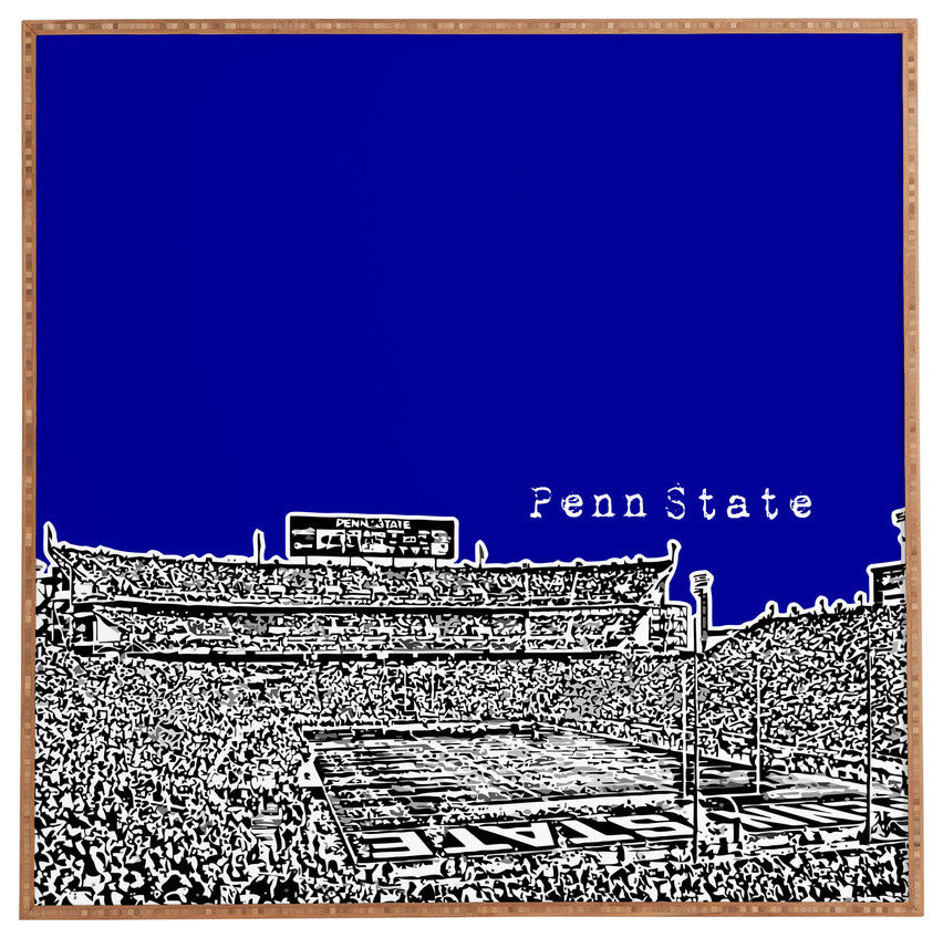 Deny Designs Bird Ave Penn State University Navy Framed Wall Art