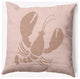 26x26" Lobster Nautical Decorative Indoor Pillow, Mauve