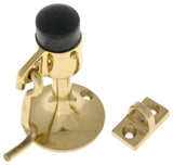 Genuine Solid Brass "Cup" Stop and Holder With Hook, Polished Brass