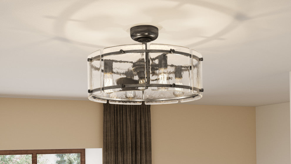 Quoizel FTS3124 25 Inch Indoor Fandelier - Earth Black