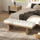 Bella 52" Vertical Tufted Modern Accent Bench, Ivory White Boucle