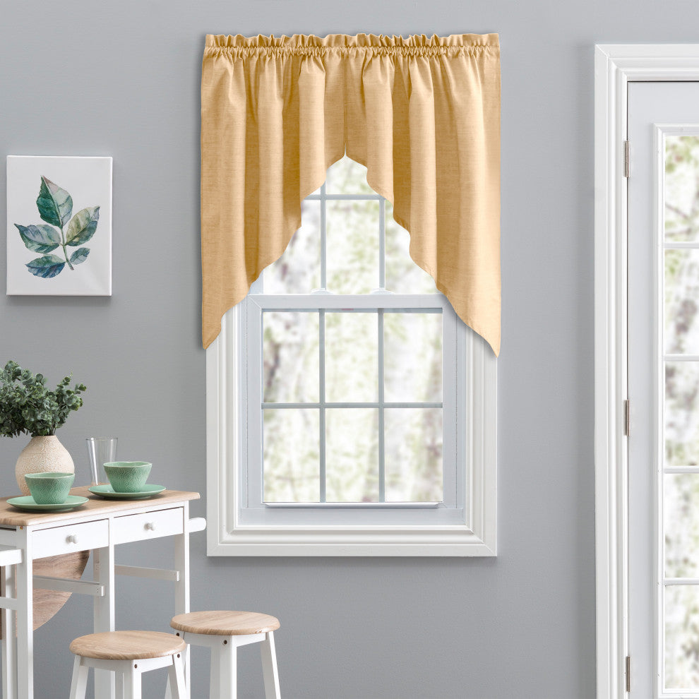 Lisa Solid 56" x 36" Tailored Swag, Butter