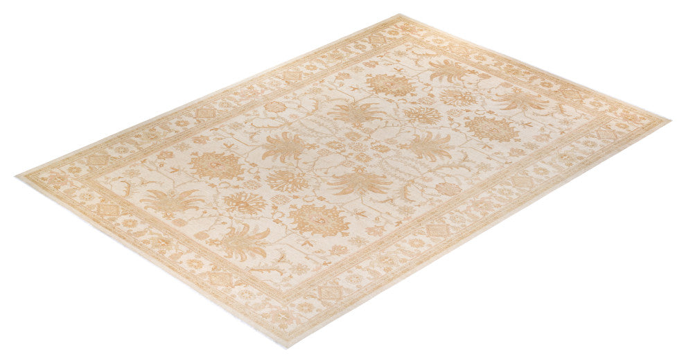 Eclectic, One-of-a-Kind Hand-Knotted Area Rug Ivory, 11' 10" x 17' 8"