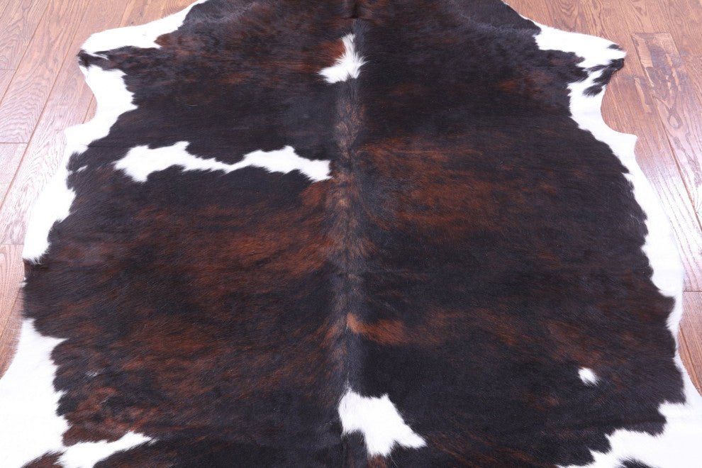 Tricolor Natural Cowhide Rug 6' 11" X 6' 5" C1584