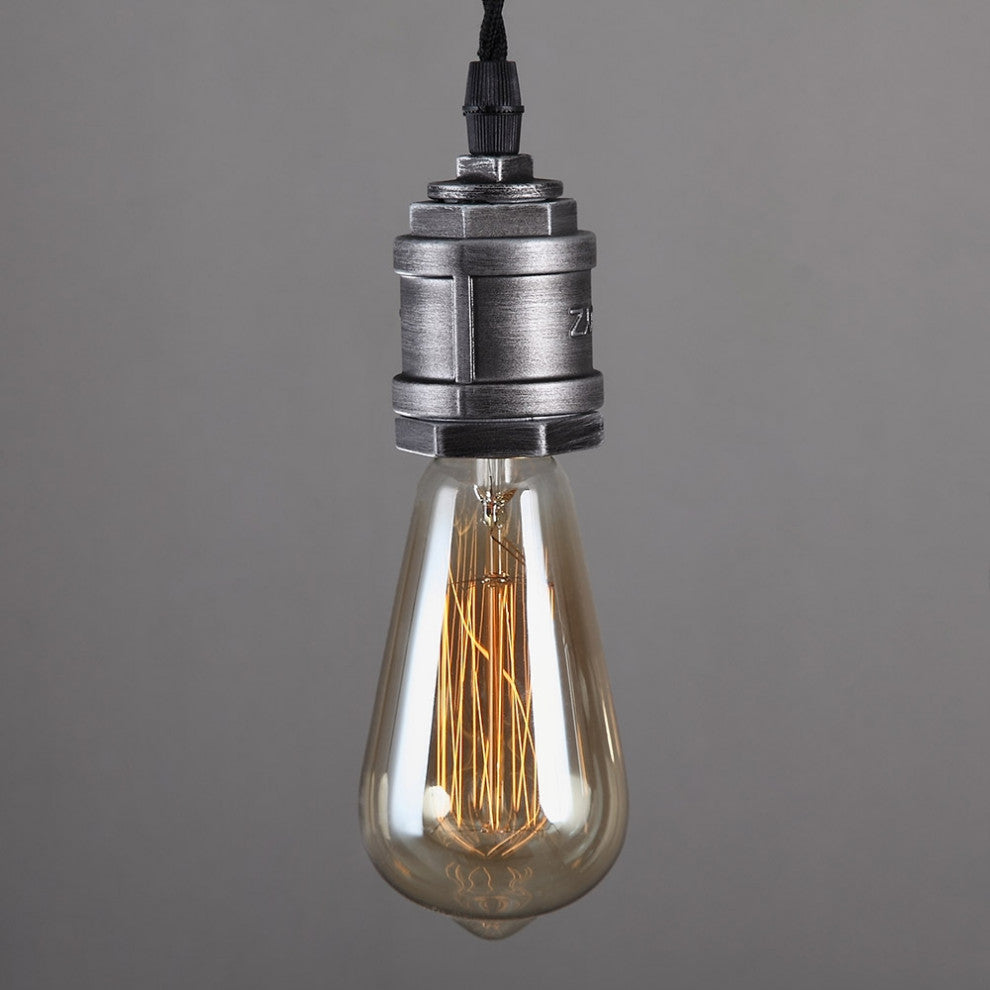 Industrial 6-Light Plumbing Pipe Hanging Metal Pendant Light for Kitchen Island