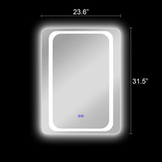 Luminosity Back Lit Rectangular Touchscreen Led Mirror, 32" Height
