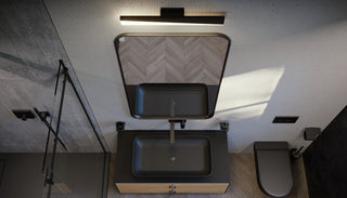 Slant LED Vanity, Black, 36