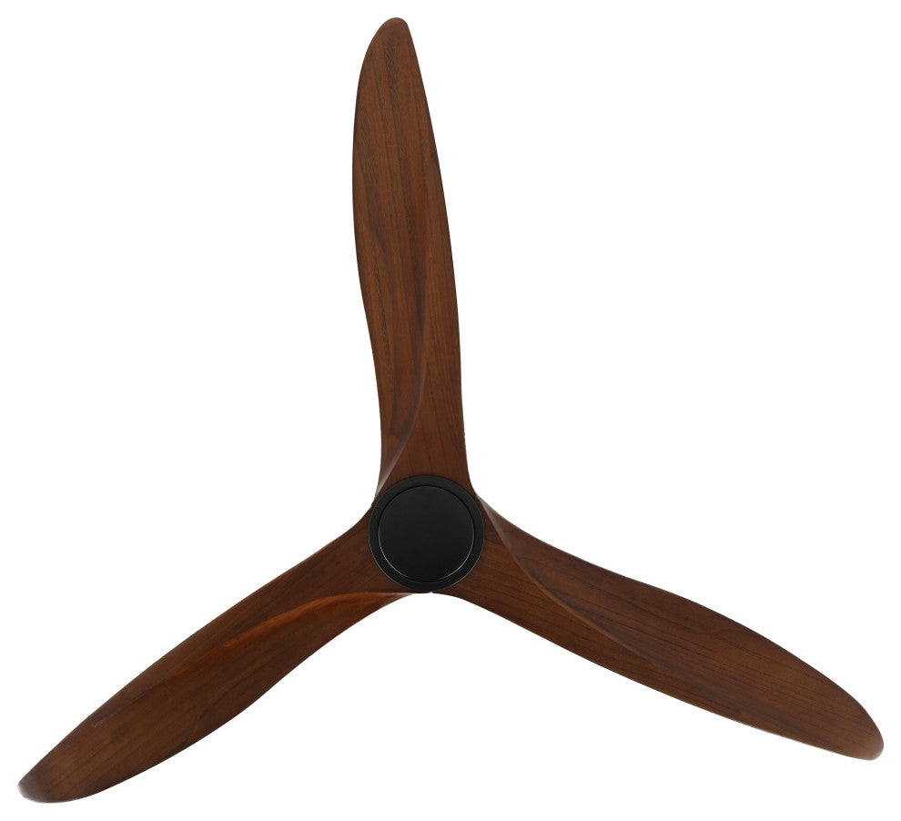 60" 3-Blade Reversible DC Motor Ceiling Fan With Remote, Black