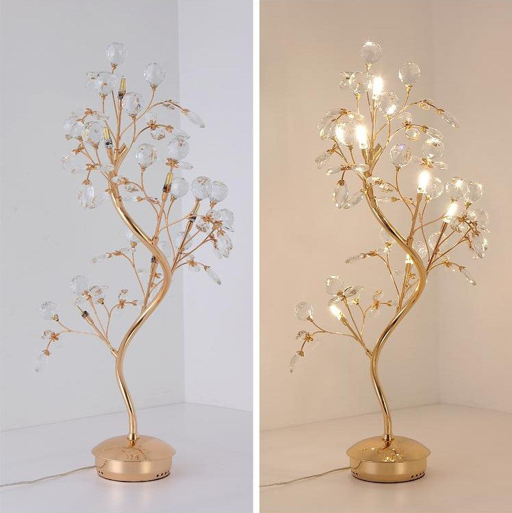 Laax | Gold Crystal LED Nightlight in the Shape of Tree, B