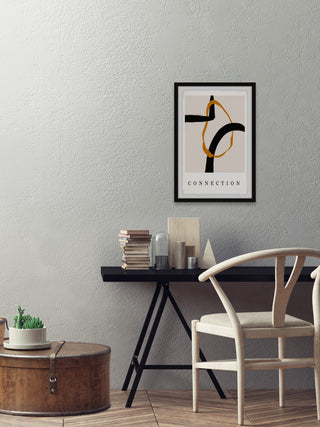 "Golden Connection" Framed Painting Print, 30x45