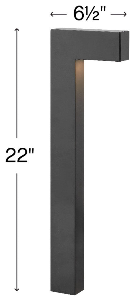 Hinkley Atlantis 22" Large LED Path Light, Satin Black