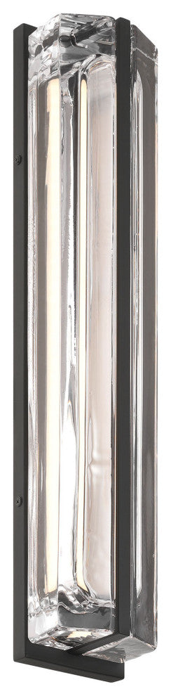 Langferd, Outdoor, 24", Matte Black, Clear Glass