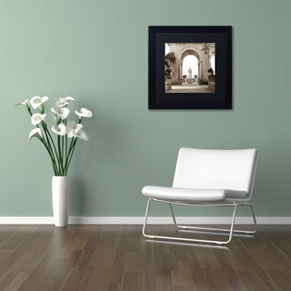 Alan Blaustein 'Giardini Italiano V' Art, Black Frame, Black Mat, 16x16