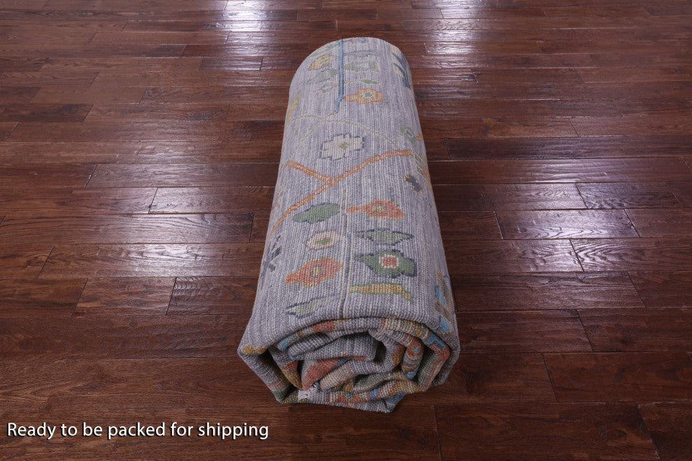 Turkish Oushak Hand-Knotted Wool Rug 10' 1" X 13' 7" - Q14942