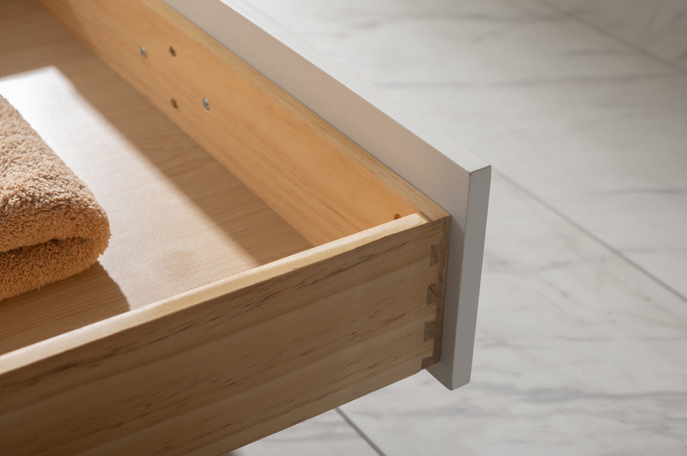 Valentino Single Vanity, White, 84"