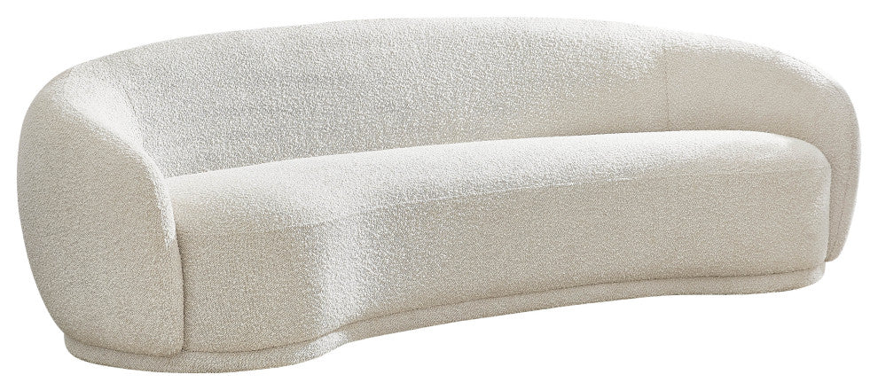 Hyde Boucle Fabric Upholstered, Cream, Sofa