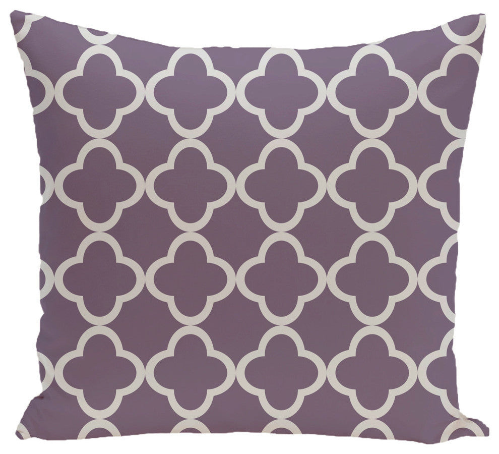 Marrakech Express Geometric Print Pillow, Larkspur, 16"x16"