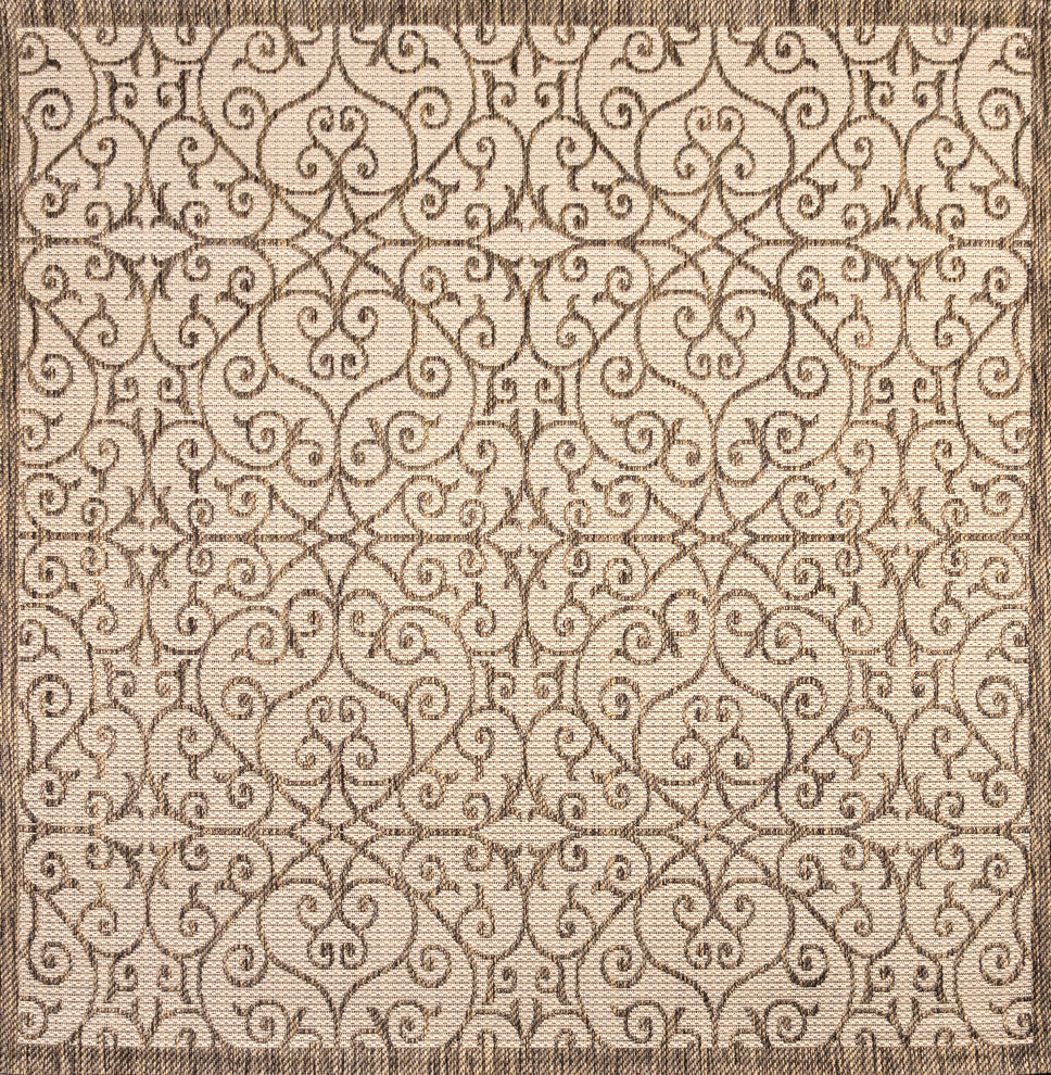 Madrid Vintage Filigree Textured Weave Indoor/Outdoor Area Rug