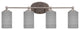 Capri 4-Light Bath Bar, Brushed Nickel/Gray Matrix