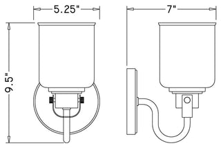 Zlite 340-1S-HG 1-Light Wall Sconce, Clear Seeded