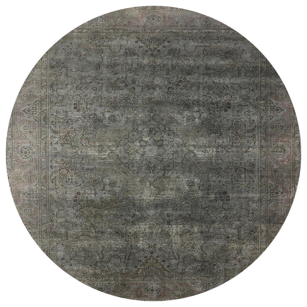 Ahgly Company Indoor Round Mid-Century Modern Area Rugs, 7' Round