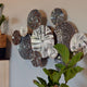 Modernist Floating Roundels, Atelier Metal Wall Decor, Gray White Washed Patina