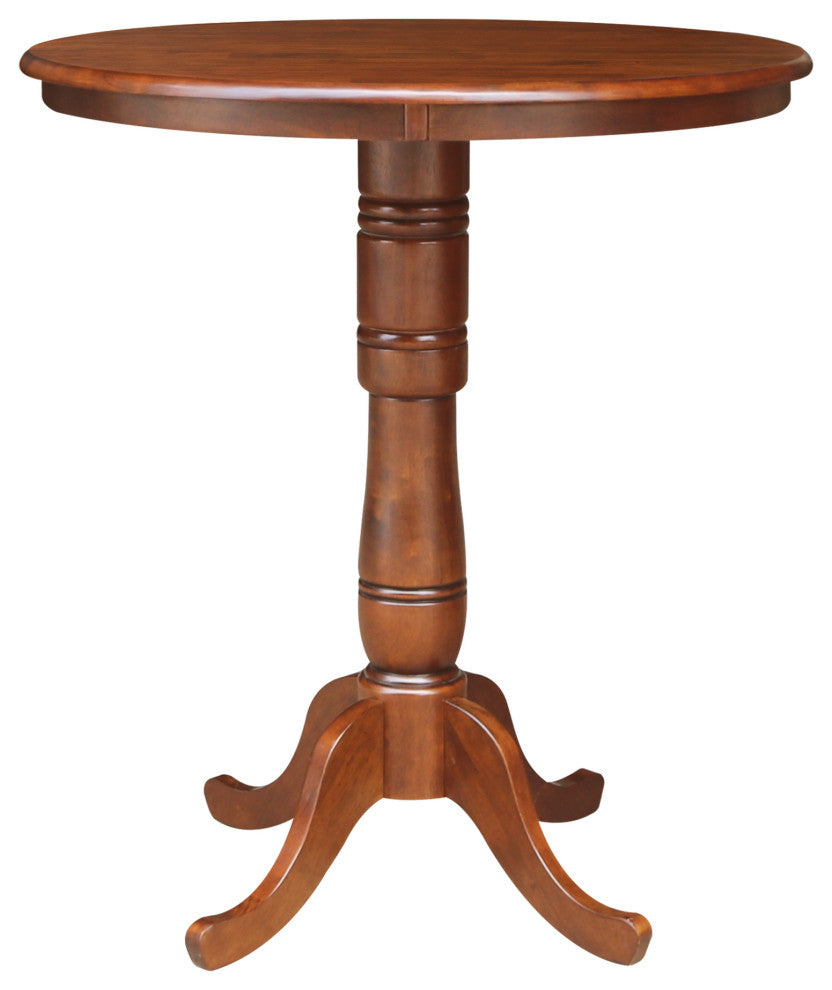 36" Round Top Pedestal Table, Espresso
