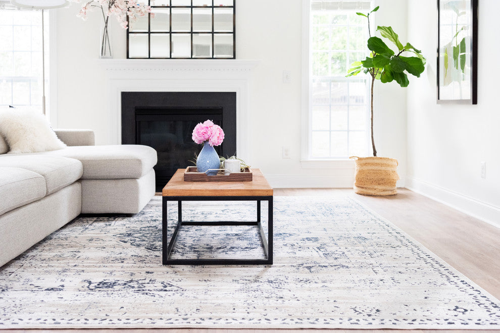 Unique Loom Dark Blue Chateau Hoover 4' 0 x 6' 0 Area Rug