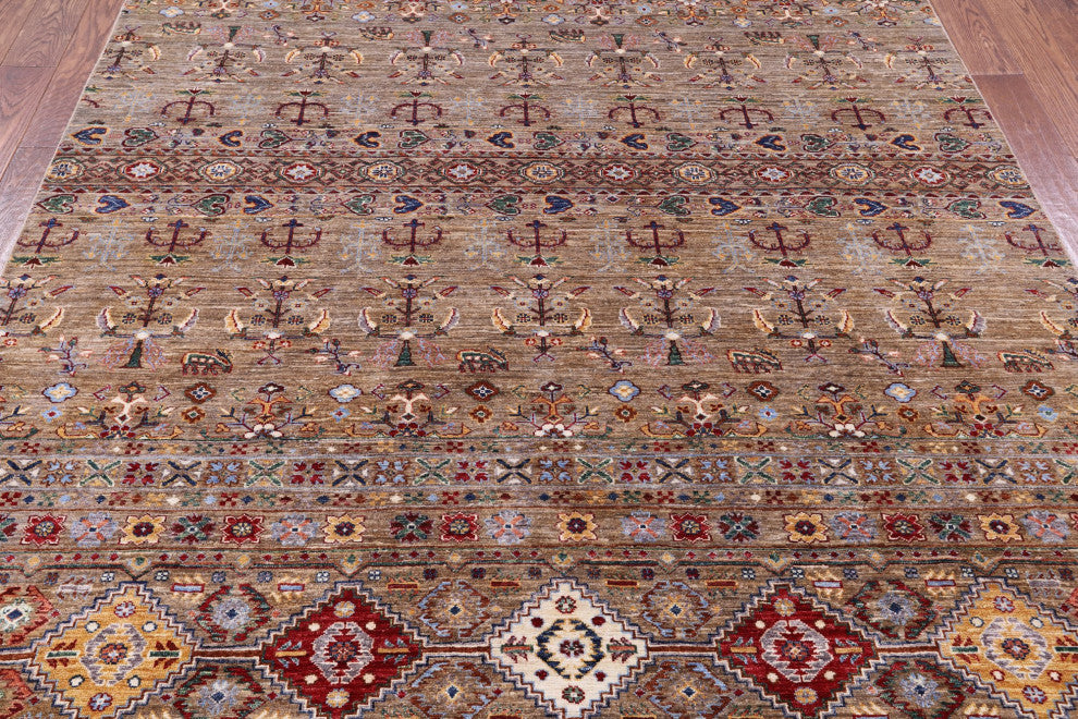 Tribal Persian Gabbeh Handmade Wool Rug 6' 10" X 9' 9" Q10342