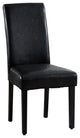 Rochefort Synthetic Leather Armless Set of 2-Pieces Dining Room Accent Chair, Bl