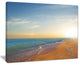 "Quiet Evening Blue Beach" Seashore Canvas Print, 20"x12"
