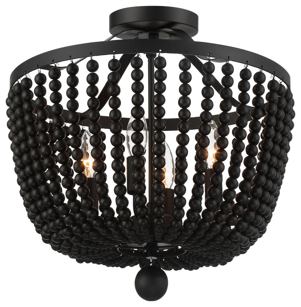 Crystorama Lighting Group 604_CEILING Rylee 4 Light 17"W - Matte Black