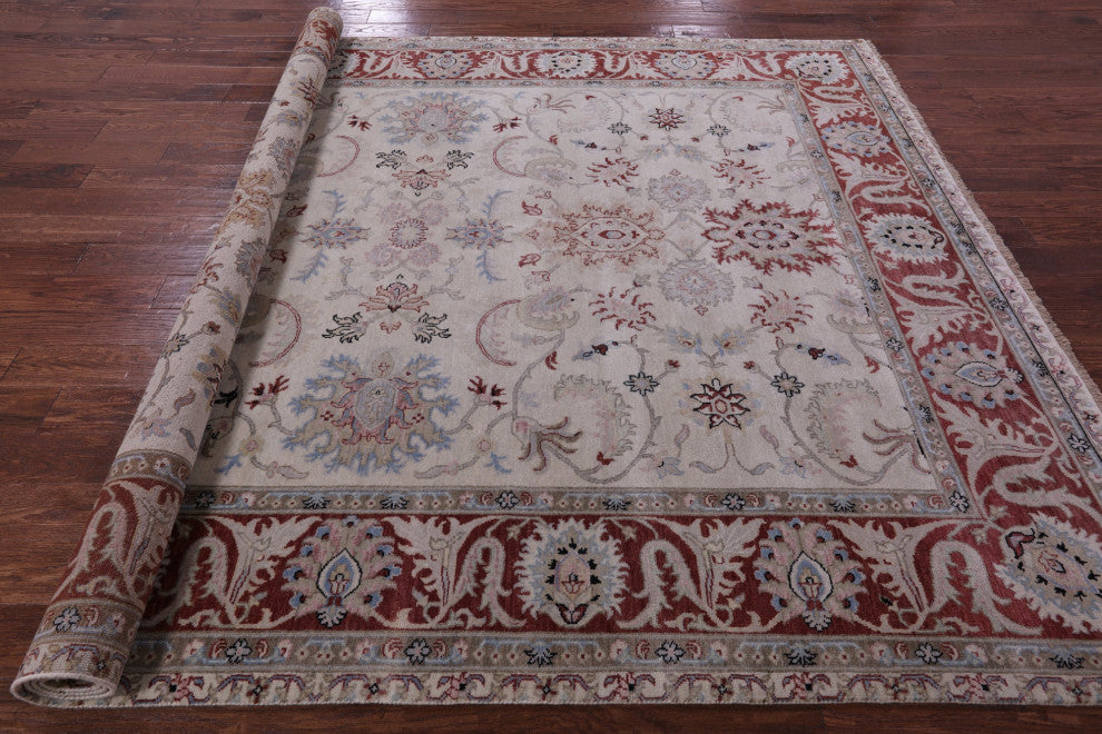 8' 1" X 10' 1" Persian Tabriz Handmade Wool Rug - Q16035