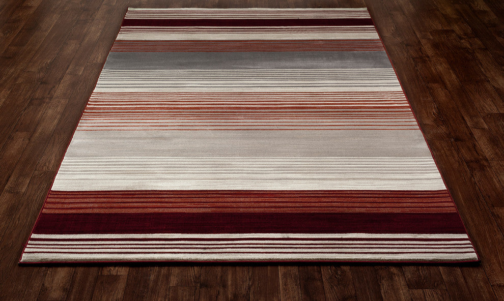 Bastille Heathered Stripe Red 5'3"x7'7" Area Rug