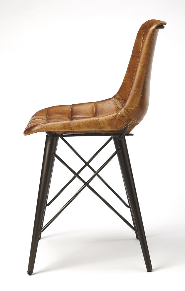 Butler Patty Brown Leather Side Chair