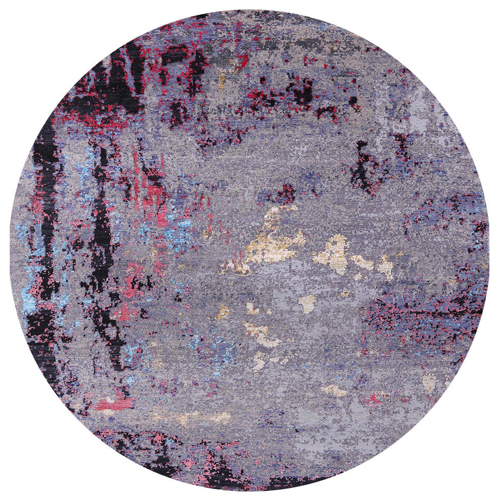Ahgly Company Indoor Round Mid-Century Modern Area Rugs, 3' Round