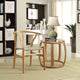 Modern Contemporary Kitchen Wood Dining Armchair Natural
