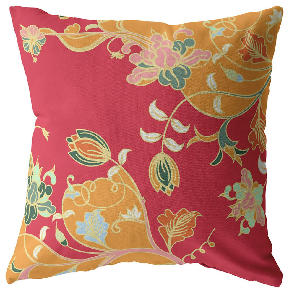 16" Purple Gray Garden Decorative Suede Throw Pillow